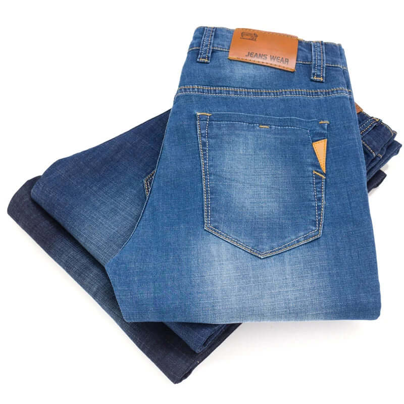 Classic Fit Mens Straight Jeans - Heavy Duty Denim