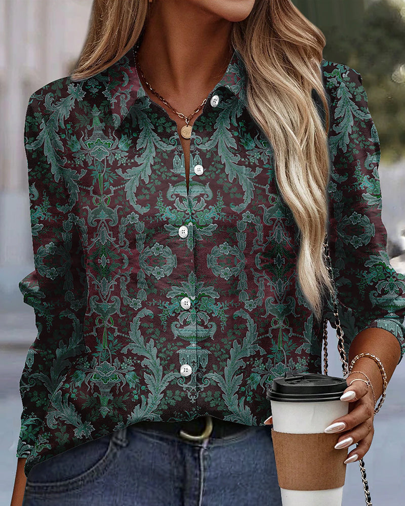 Classic Floral Print Women's Top