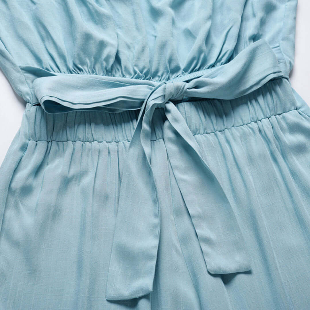 Sleeveless Summer Jumpsuit with Stretchy Waist