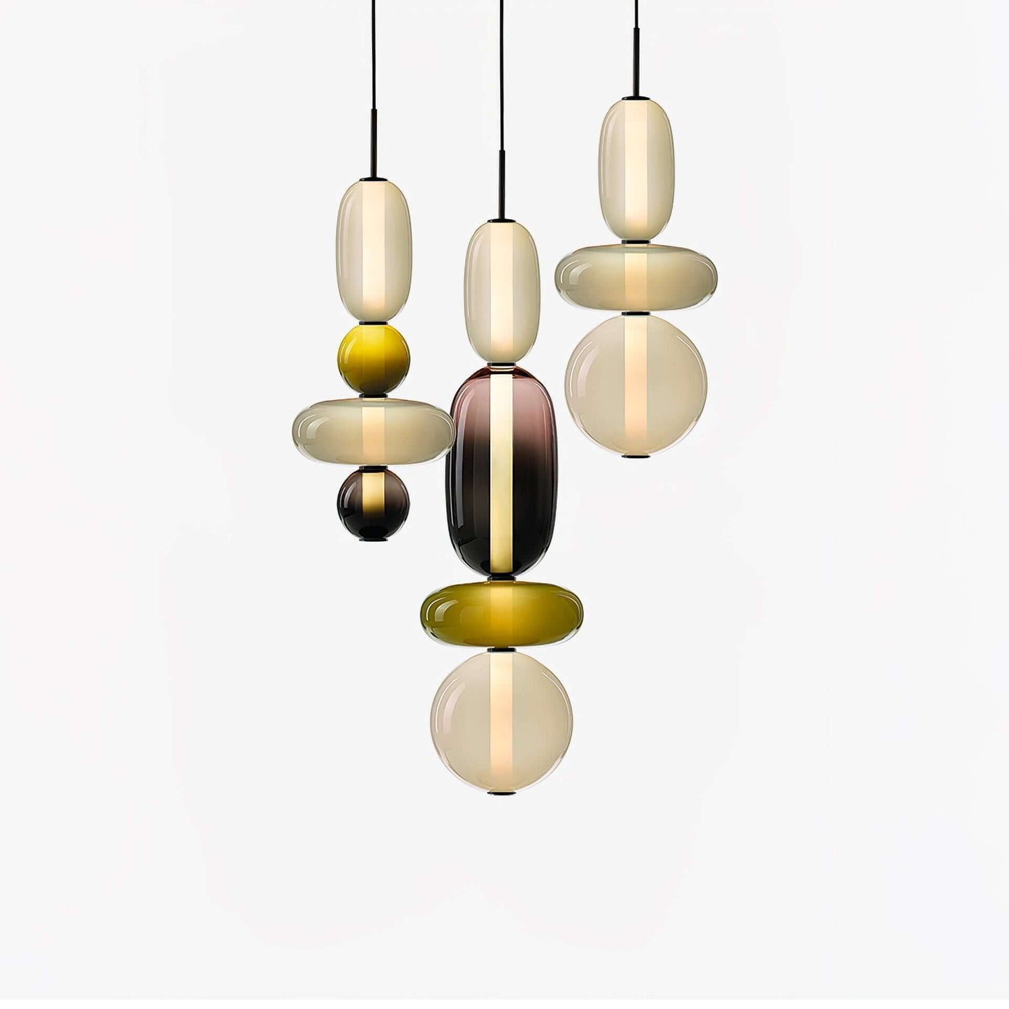 Vibrant Glass Drop Ceiling Light