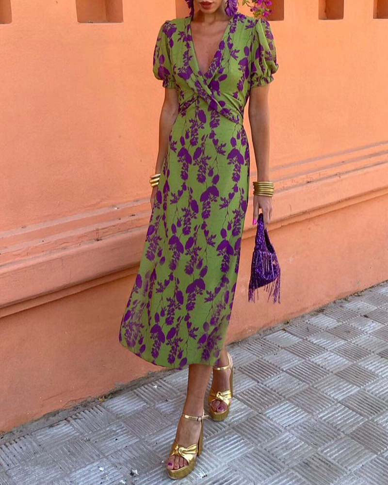 Della | Ladies Floral Chiffon Flowy Maxi Dress