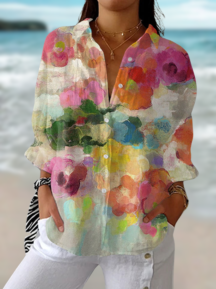 Soft Floral Women's Blouse - Luxivelle