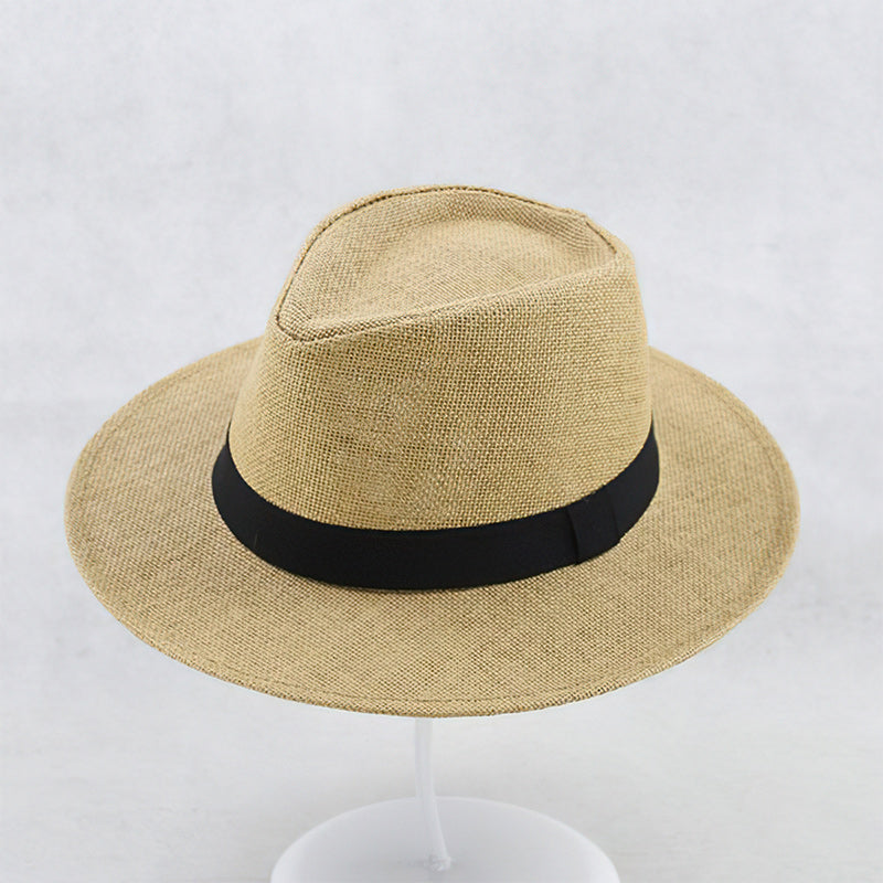 Classic Summer Straw Panama Hat with Sun Protection