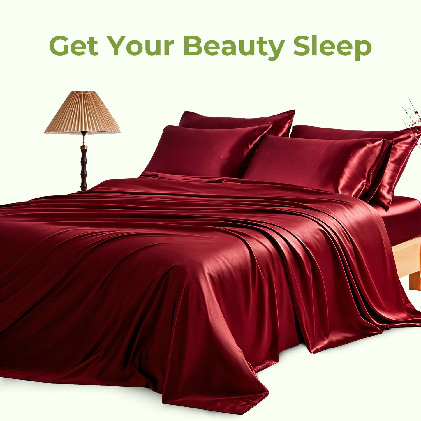 Soft Satin Bed Sheets - Full Size Sheet Set with Extra Deep Pockets
