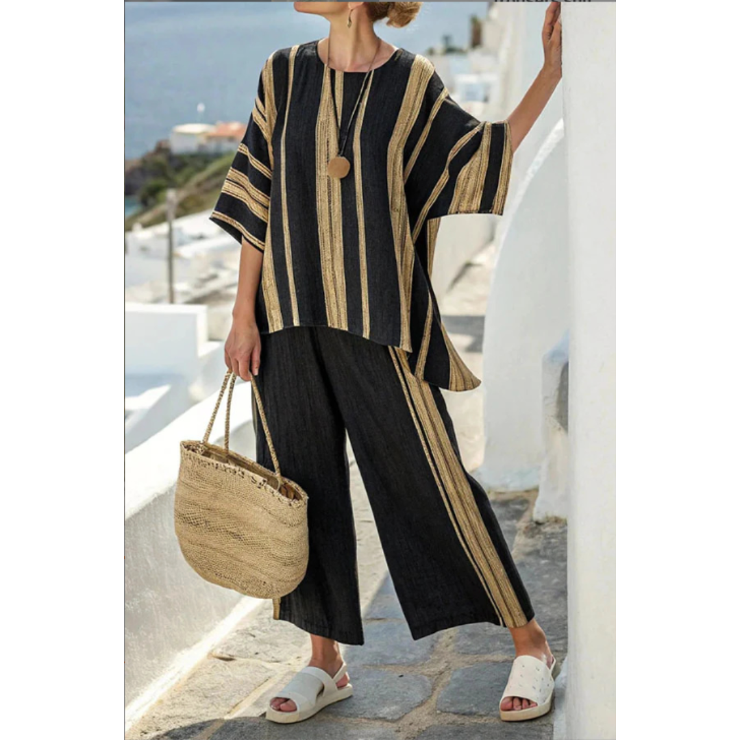 Classic Black and White 2 Piece Outfit - Luxivelle