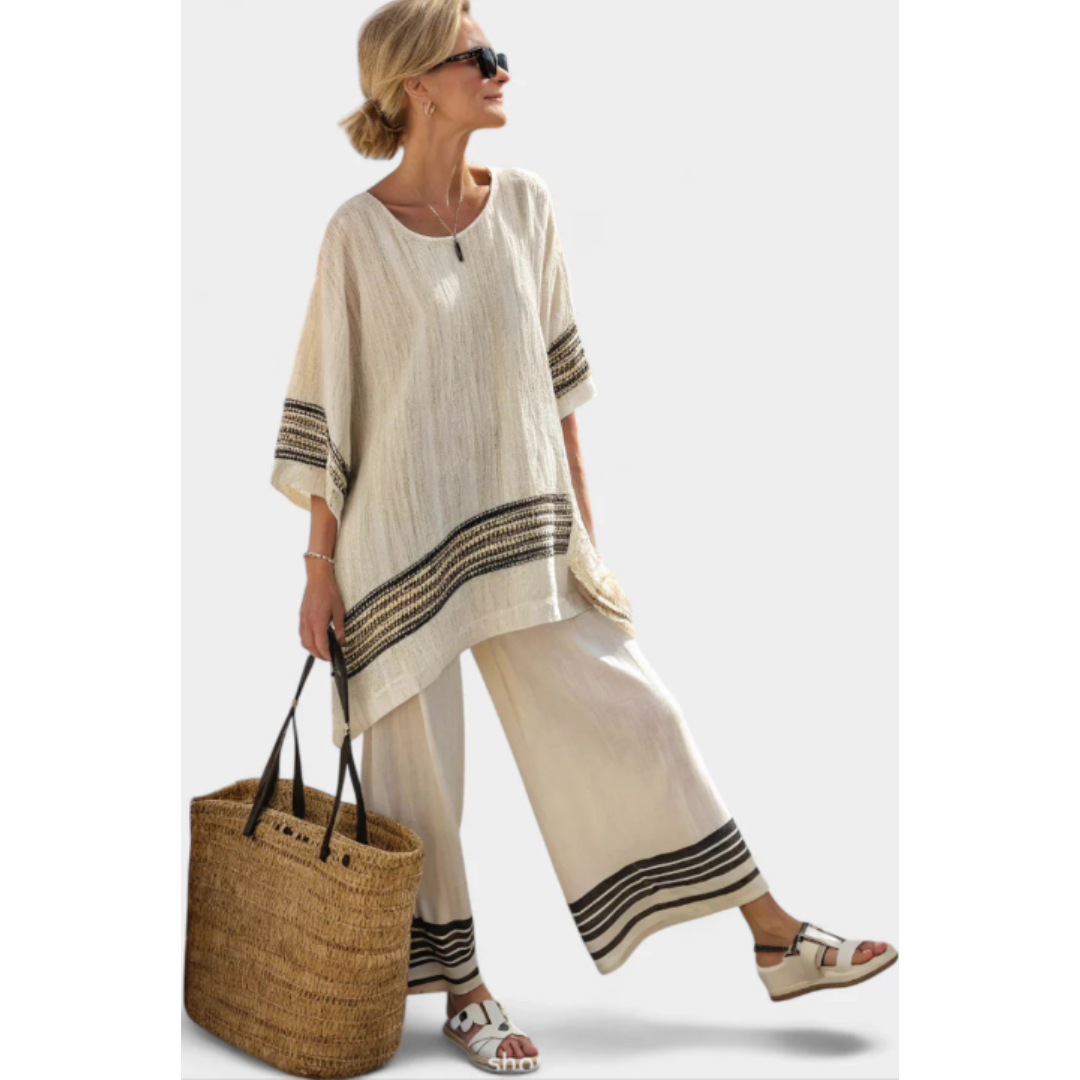 Classic 2 Piece Stripe Outfit - Luxivelle