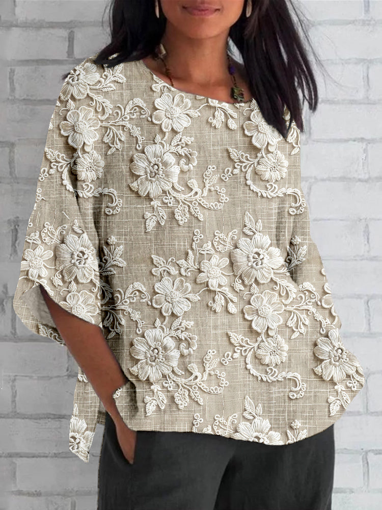 Classic Floral Women's Blouse - Luxivelle
