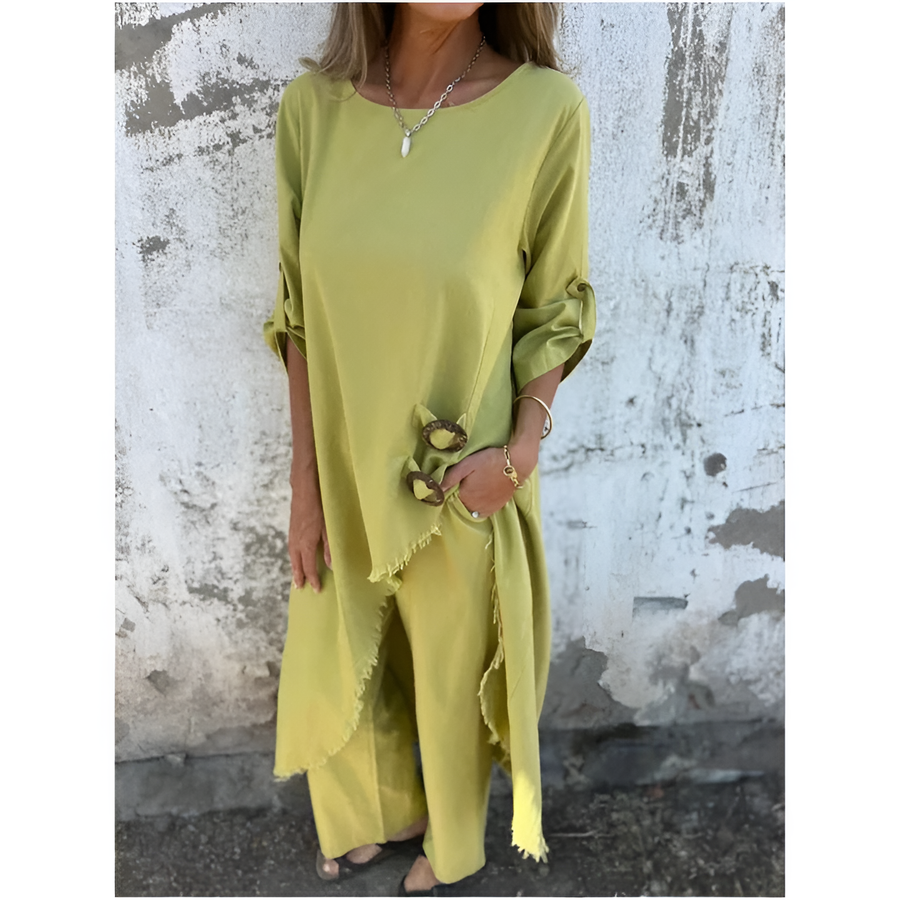 Jolein | Ladies Two-Part Set - Casual Elegant Outfit-6