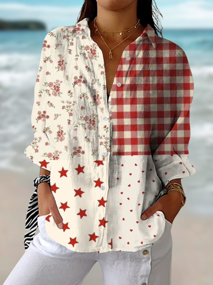 Rustic Floral Women's Blouse - Luxivelle