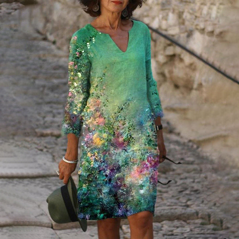 Pretty Flower Pattern Dress