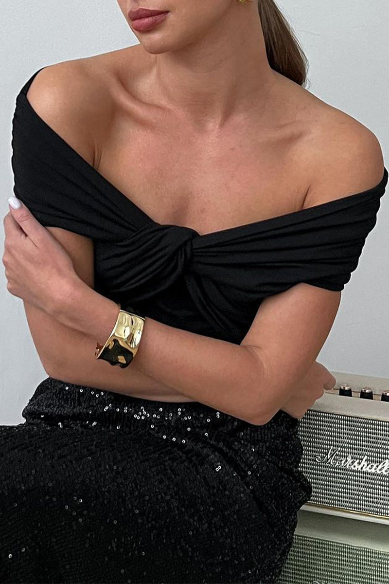 Ladies' Cold Shoulder Asymmetric Blouse