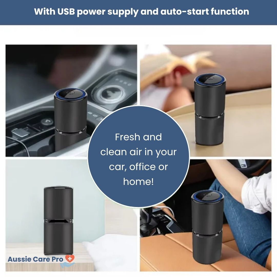 Portable Mini Air Purifier for Car and Home Use