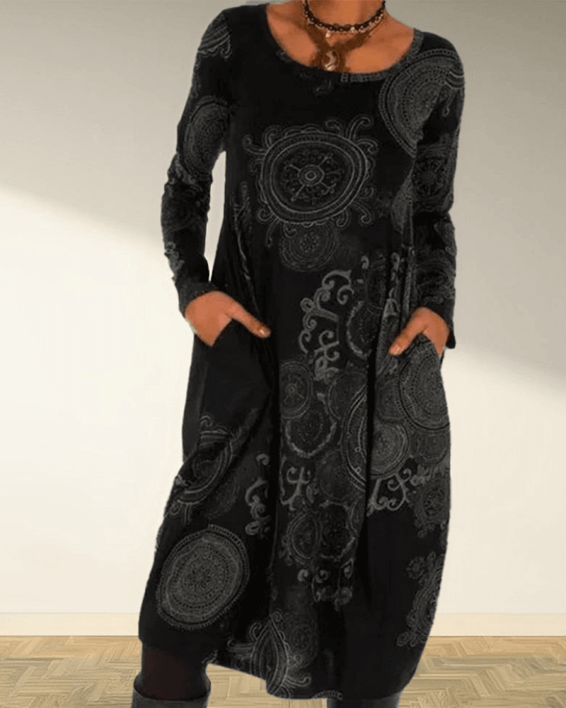 Chic Cold Weather Knee Length Dress