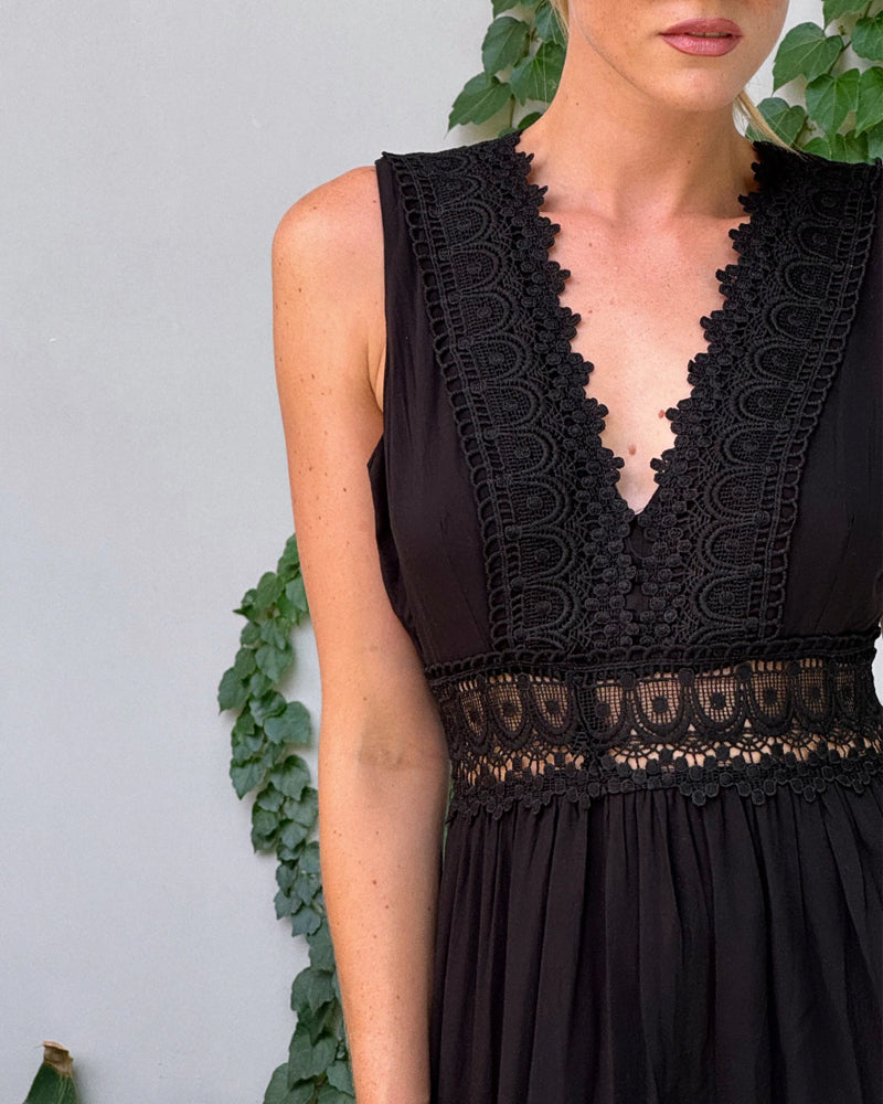 Chic V-Neck Lace Women's Dress