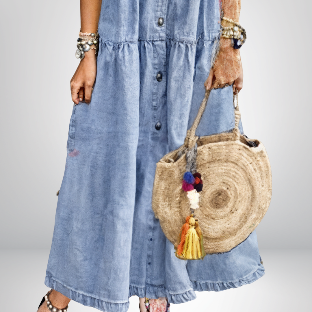 Comfortable Casual Blue Jeans Dress