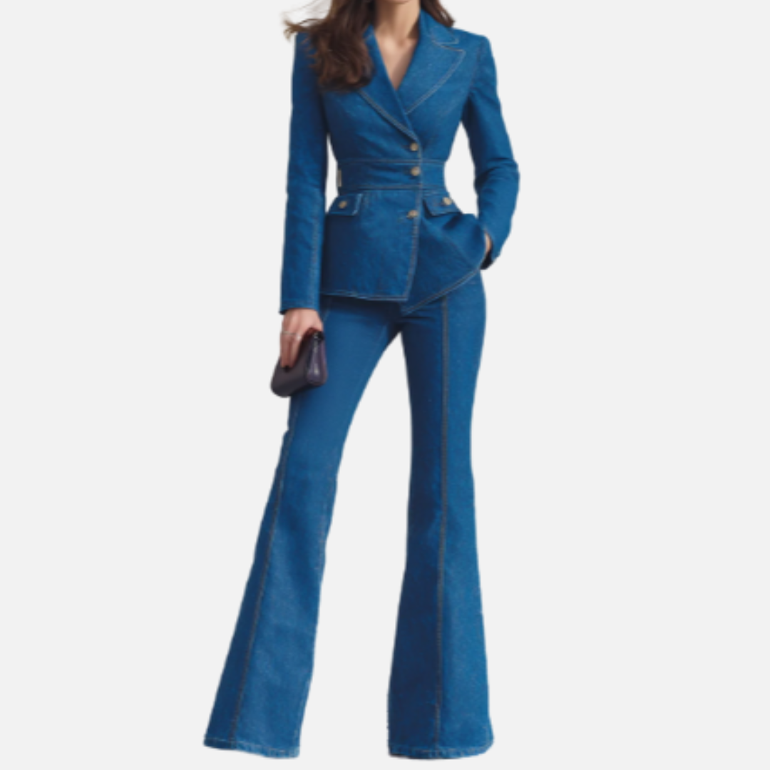 Women's Elegant Blazer Suit Set