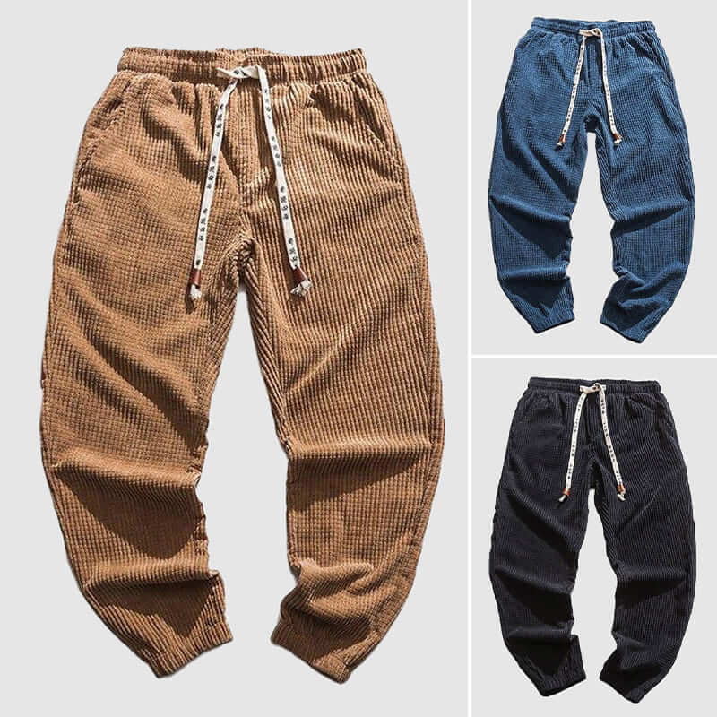 Comfortable Men's Straight Leg Corduroy Pants