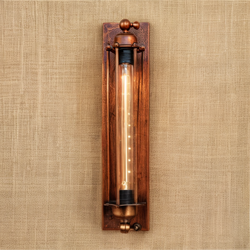 Rustic Metal Wall Lamp - Classic Cage Light Fixture