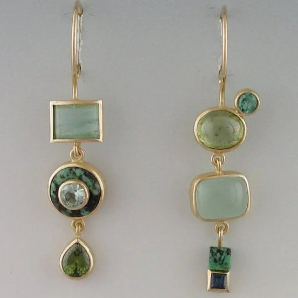 Vintage Emerald Dangle Earrings - Luxivelle