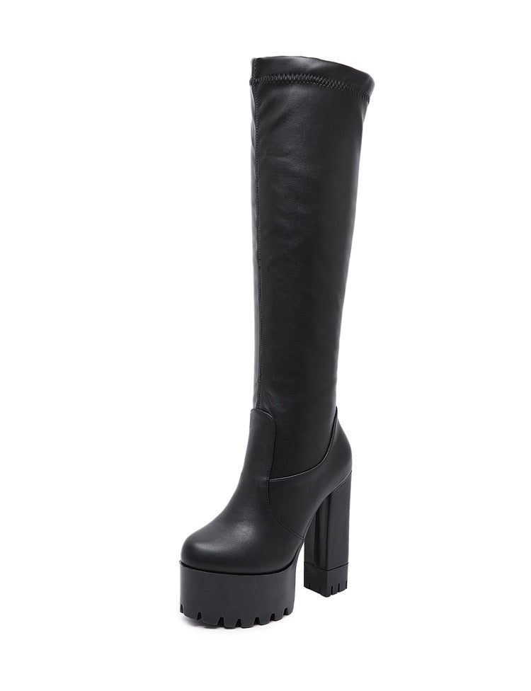 Elegant Block Heel Ankle Boots