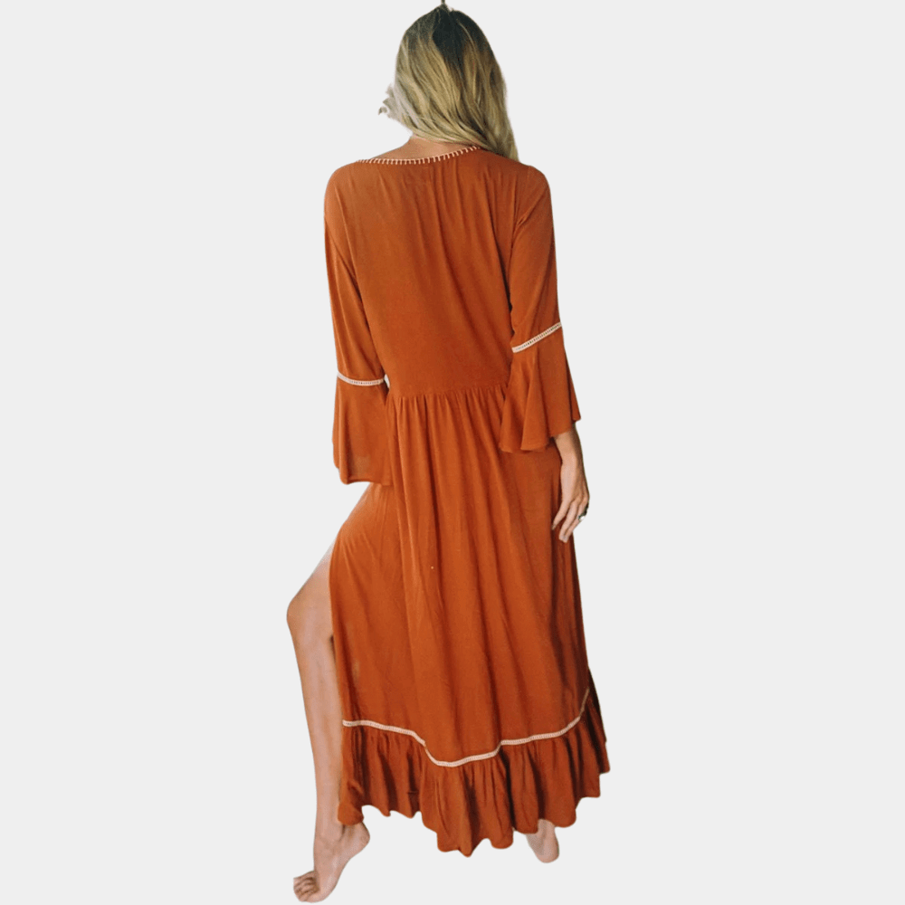 Low Cut Long Evening Dress