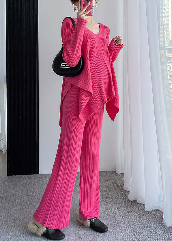 Ladies Soft V Neck Top and Pants Set