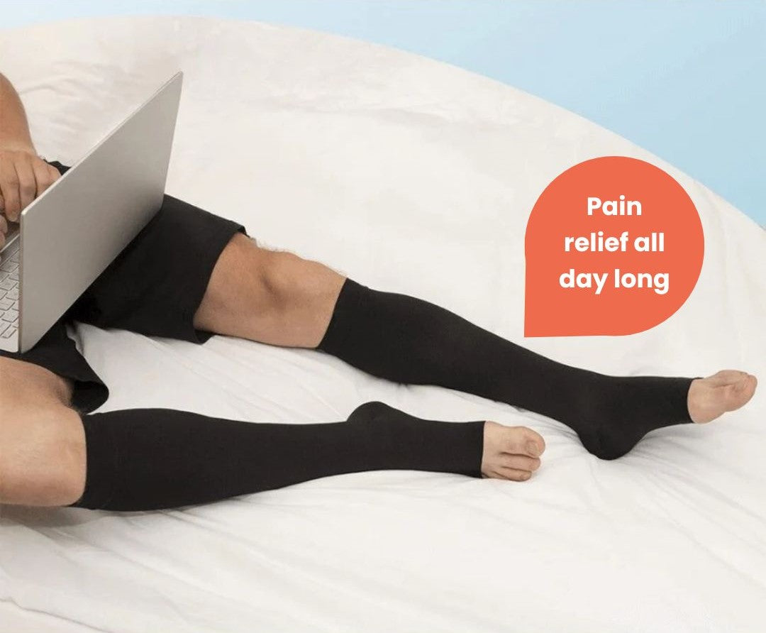 Breathable Open Toe Compression Socks for Improved Circulation