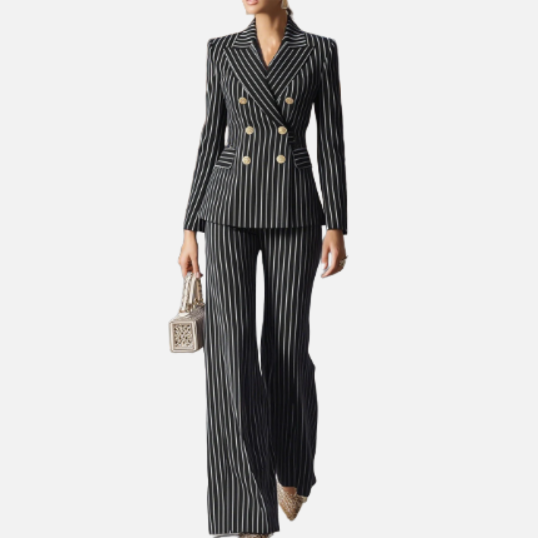 Women’s Suit Set Blazer and Wide Leg Trousers