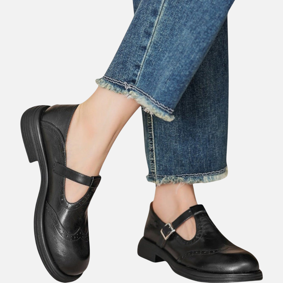 Adelaide | Women’s Leather T-Strap Mary Janes Flats