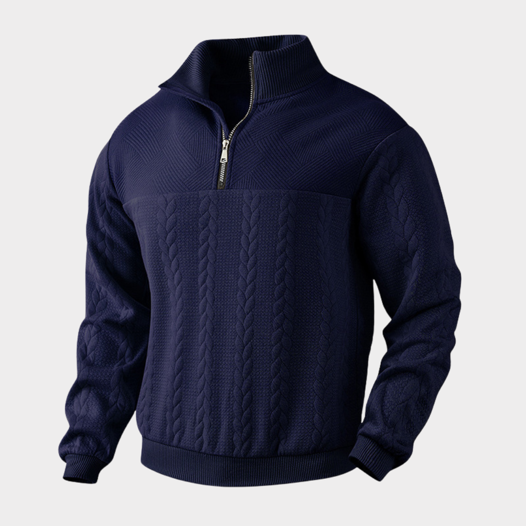 Luxury Quarter Zip Fleece Sweater