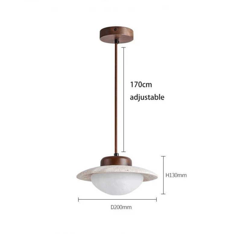 Rustic Wood and Metal LED Hanging Light