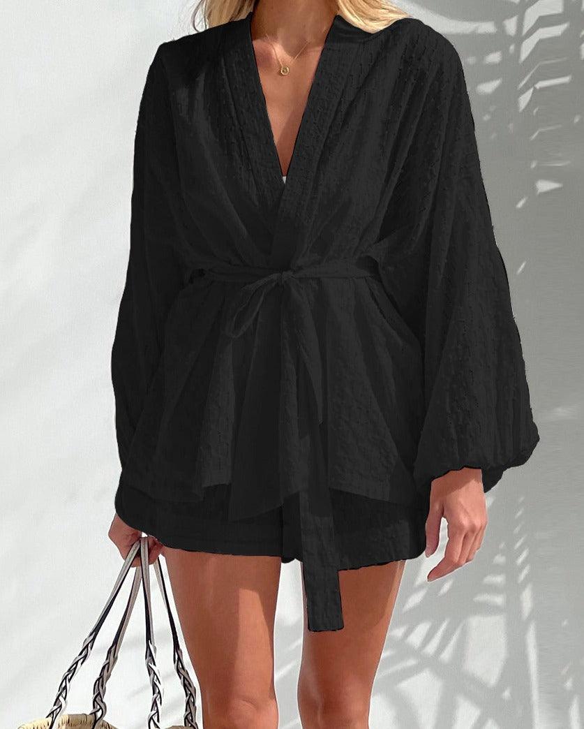 Ladies Floral Kimono Sleepwear Set