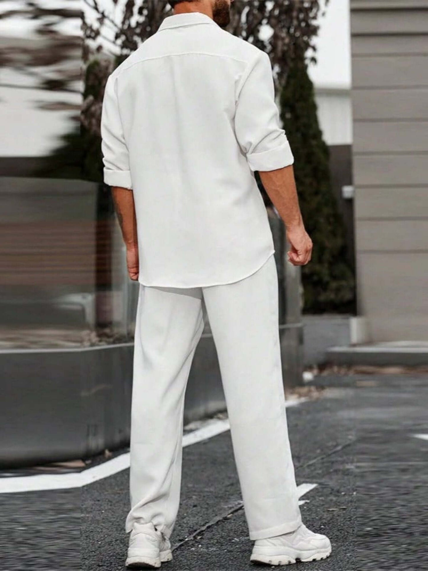 Comfortable Men's Lounge Pants Shirt Set