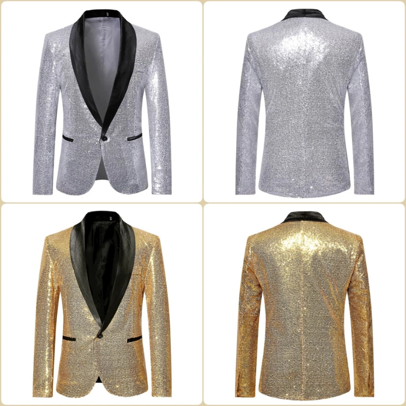 Glittering Night Out Coat for Men