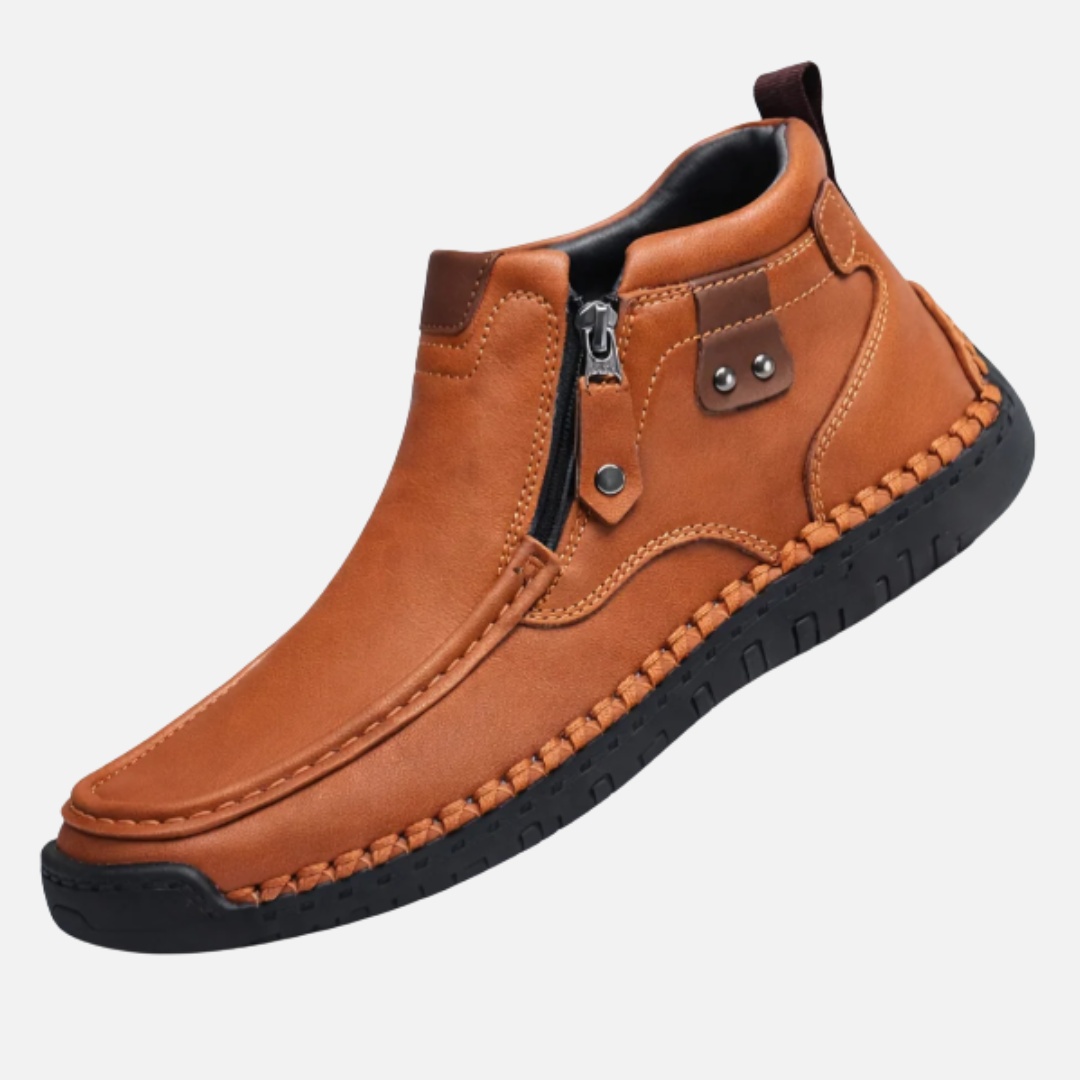 Hudson | Men's Orthopedic Zip Leather Boots