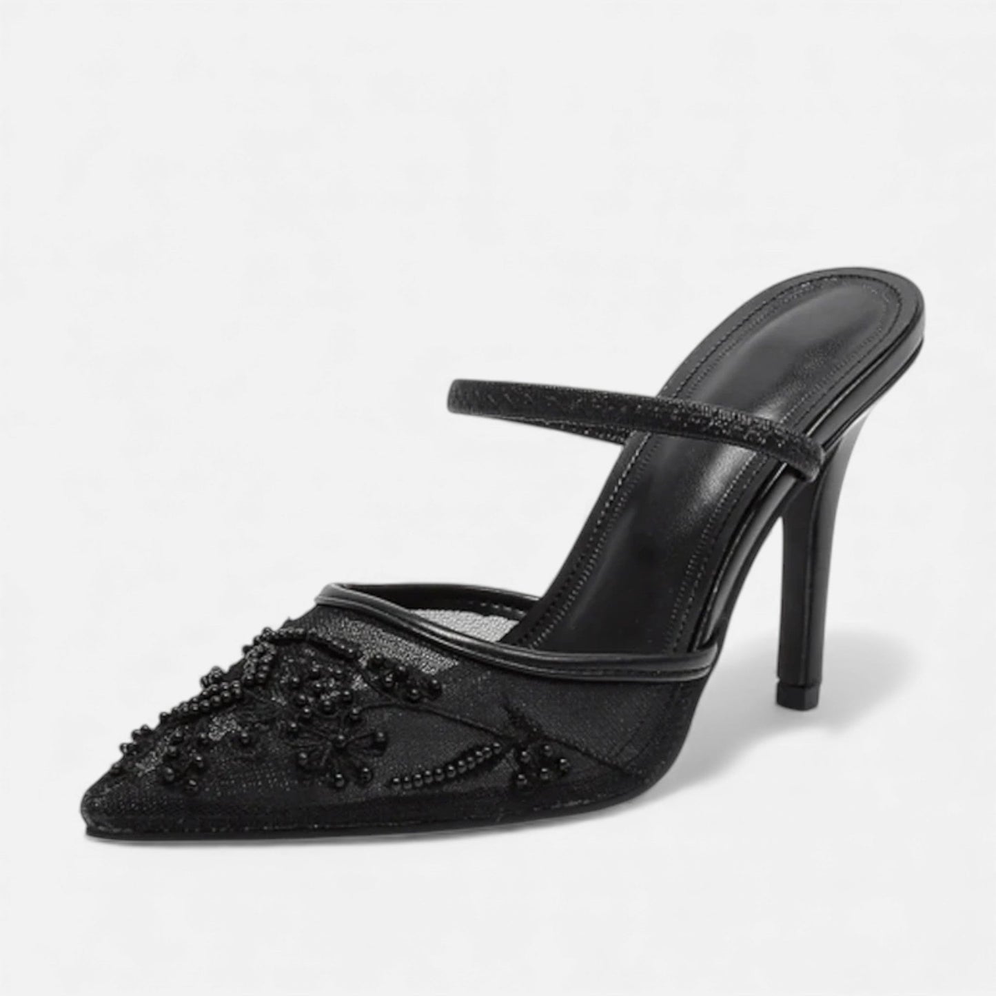 Ladies Elegant Lace High Heel Shoes
