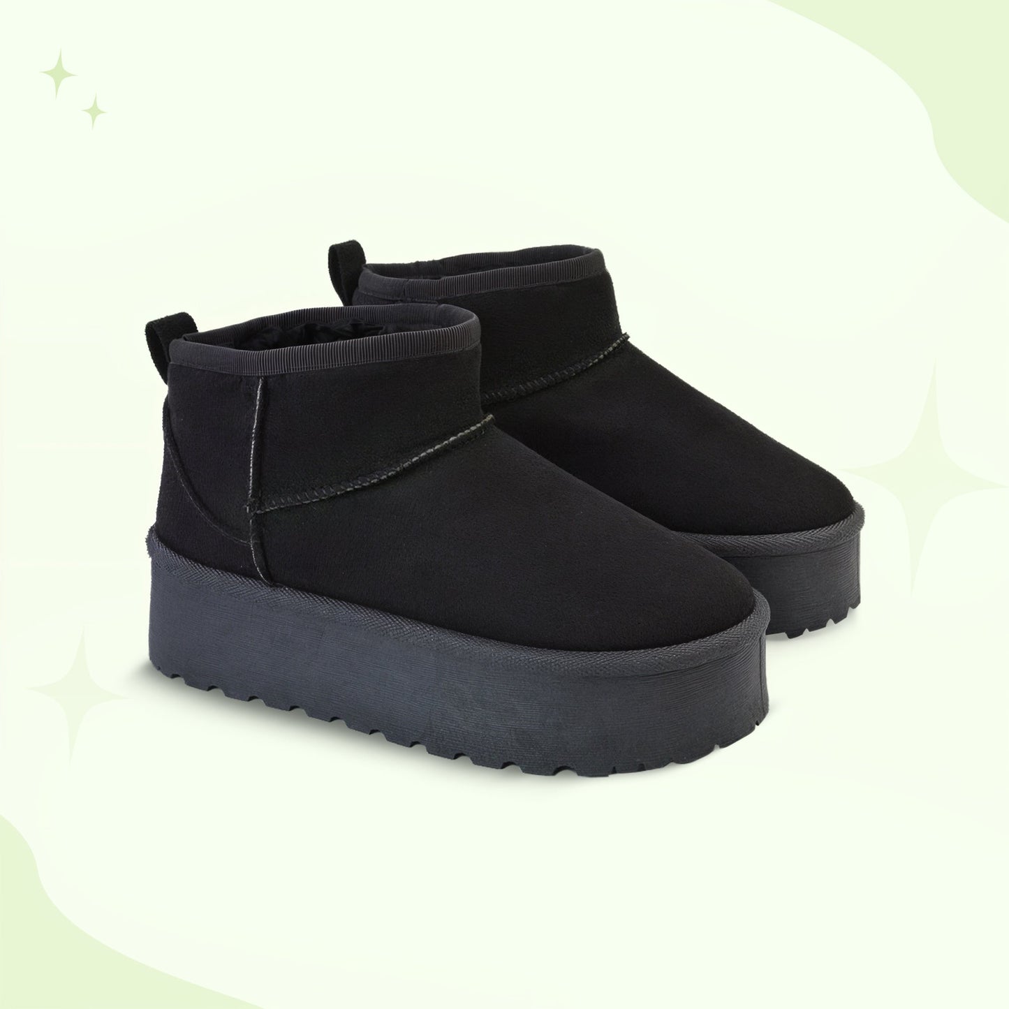 Cozy Fleece Ankle Boots - Thick Insulated Soles