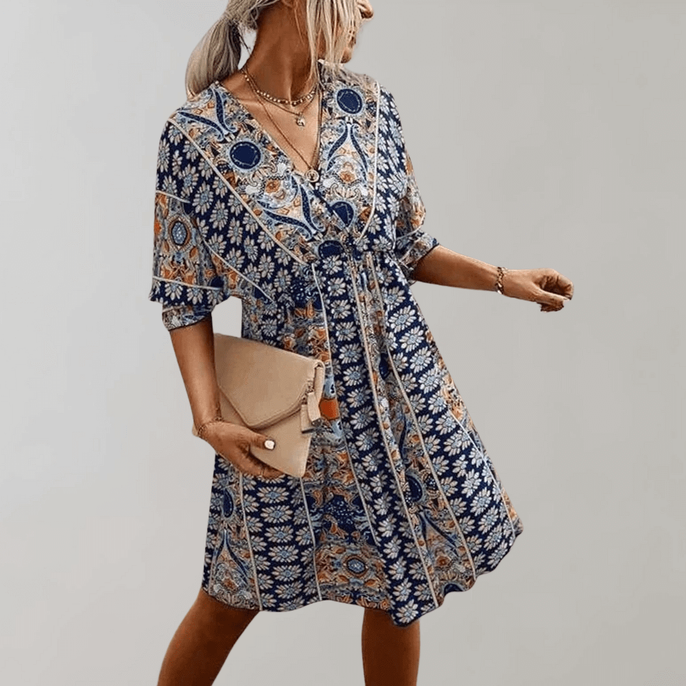 Chic Little V Neck Summer Dress