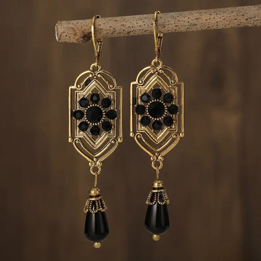 Vintage Style Black Earrings - Luxivelle