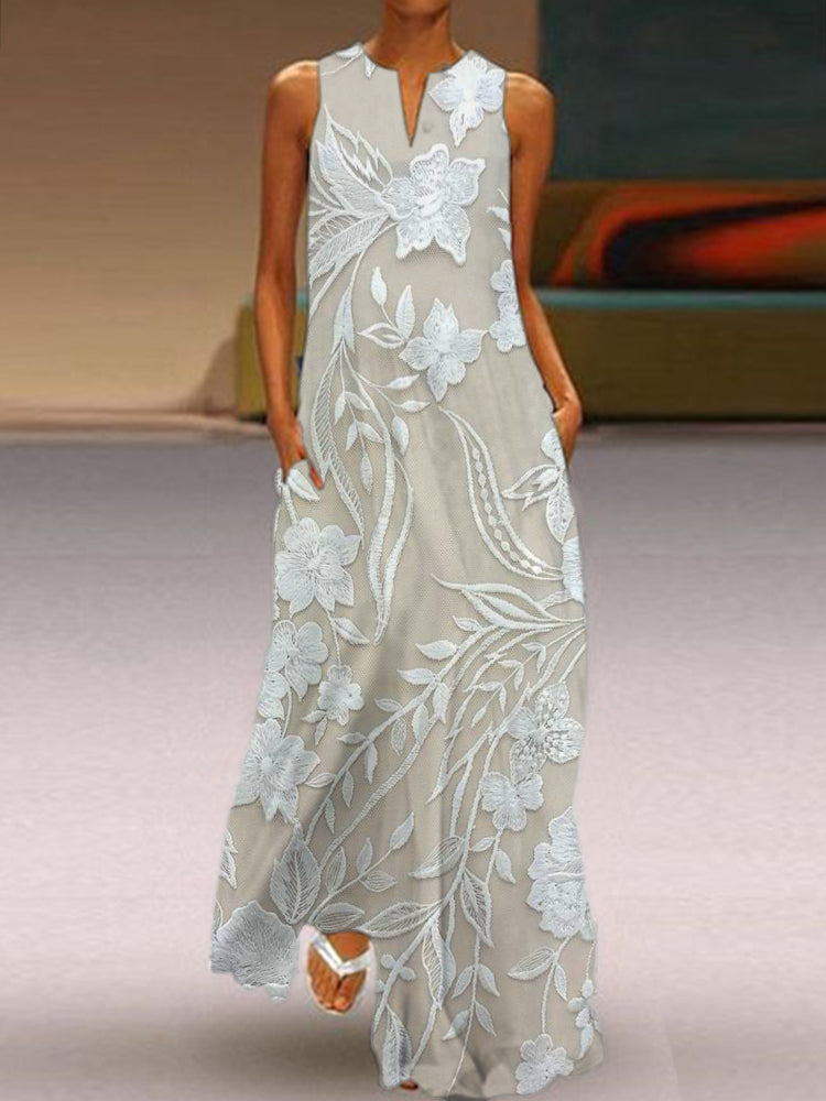 Elegant Patterned Women's Dress