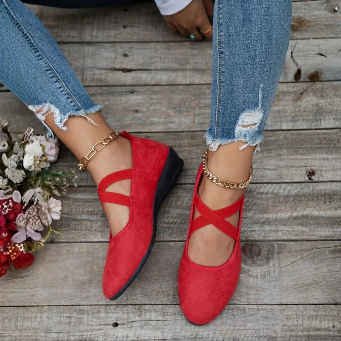 Emmi | Women's Low Heel Slip On Comfort Shoes