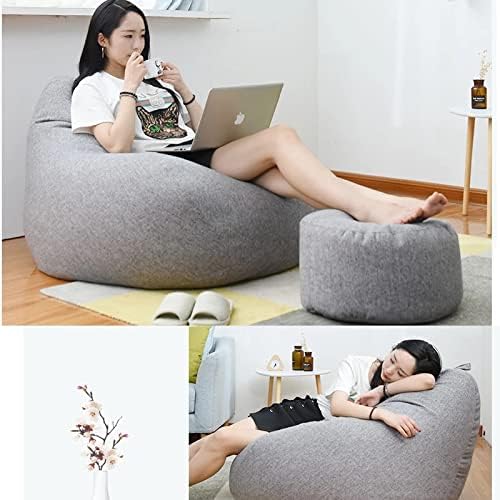 Plush Fabric Bean Bag Chair - Soft Comfortable Seating