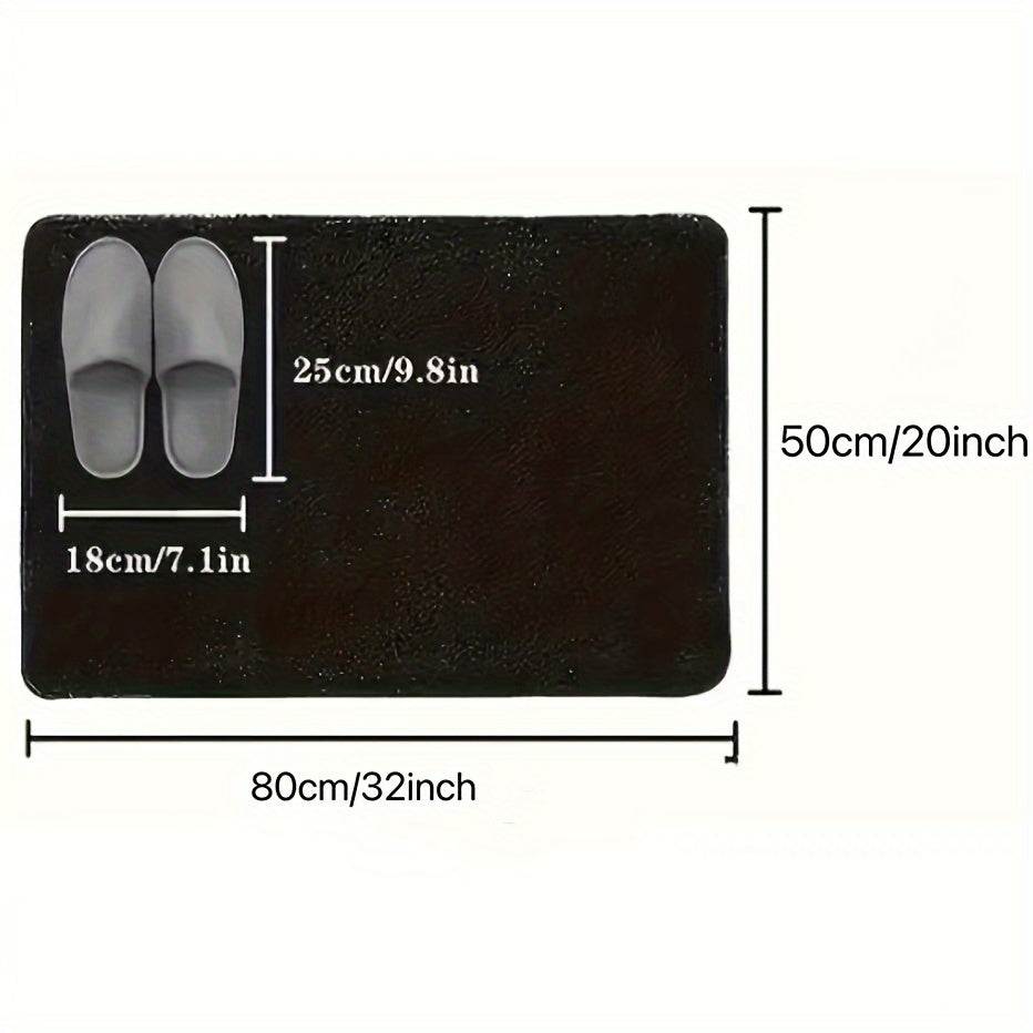 Plush Microfiber Bath Mat - Soft, Grip, Washable Bathroom Floor Mat