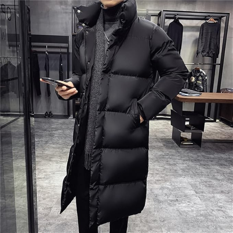 Warm Quilted Puffer Coat for Men