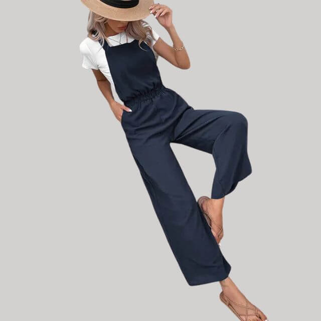 Women's Comfortable Loose Fit Jumpsuit with Pockets