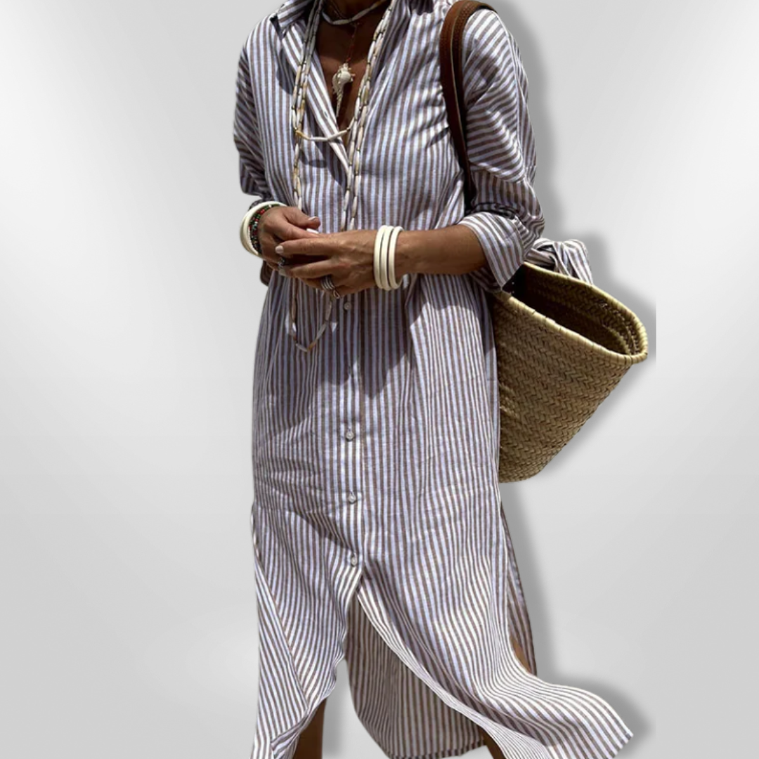 Summer | Striped shirt dress