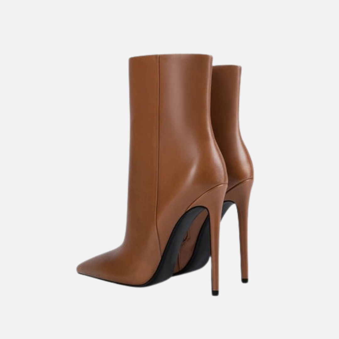 Women's Stiletto Ankle Boots - Pointed Toe High Heel Dress Boot