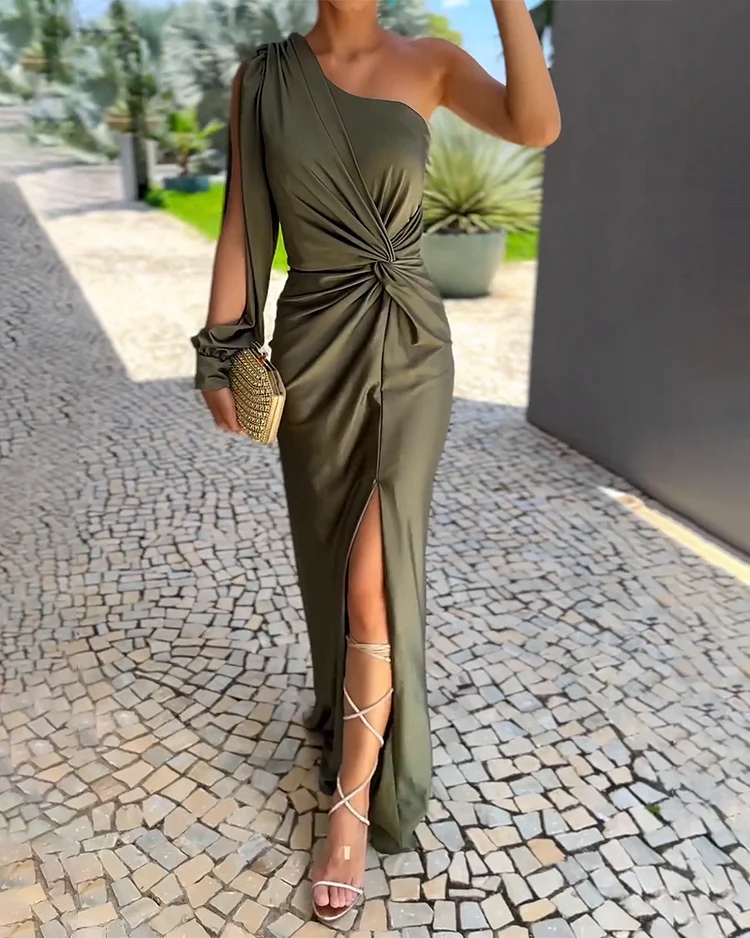 Chic Long Dress with High Slit