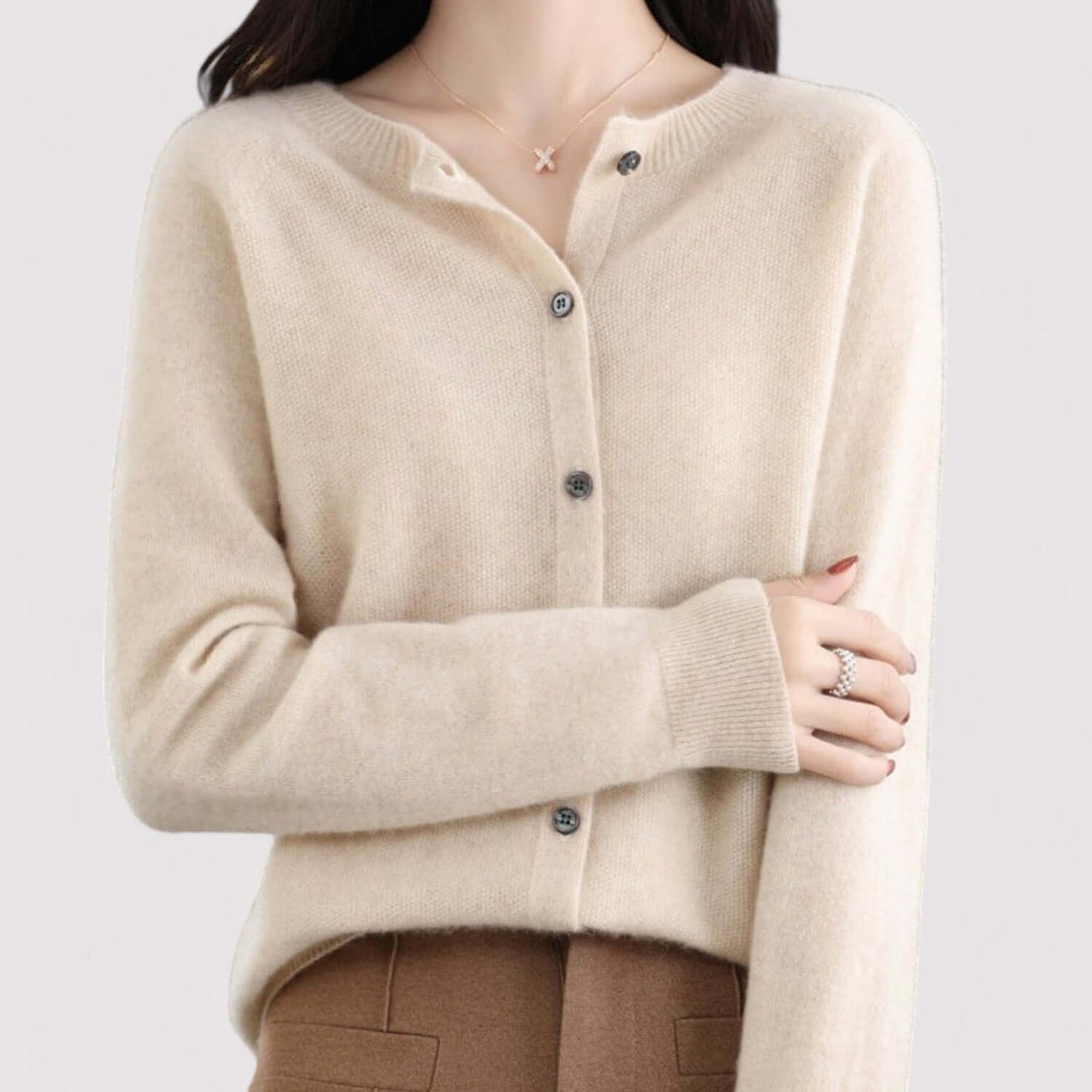 Soft Women's Wool Blend Open Front Cardigan