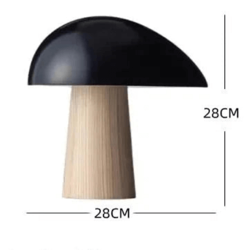 Rustic Wooden Desk Lamp with Unique Shape